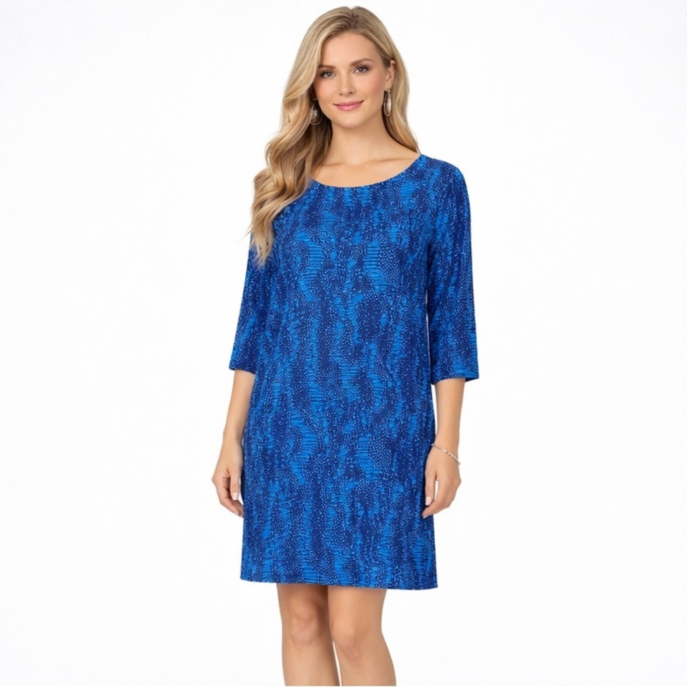 [BCBGMaxAzria] Printed Blue Shift Dress